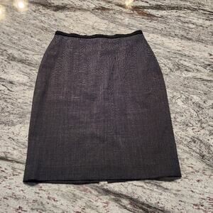 ELIE Tahari virgin wool blend Grey tweed?‎ Pencil skirt size 2